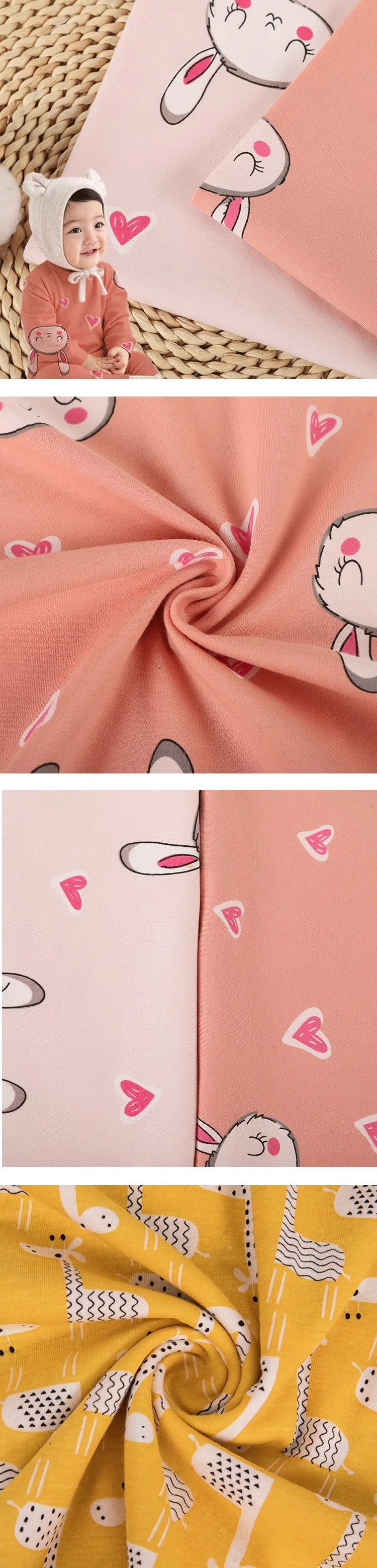 Custom Design Customization Comfortable Heavy Lightweight Knitting Tight Fitting Stretchable Cotton Fabric