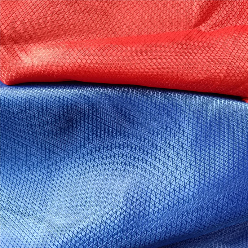 Polyester Jacquard Diamond Lattice Poly Taffeta Lining Fabric for Bags Tent Cloth