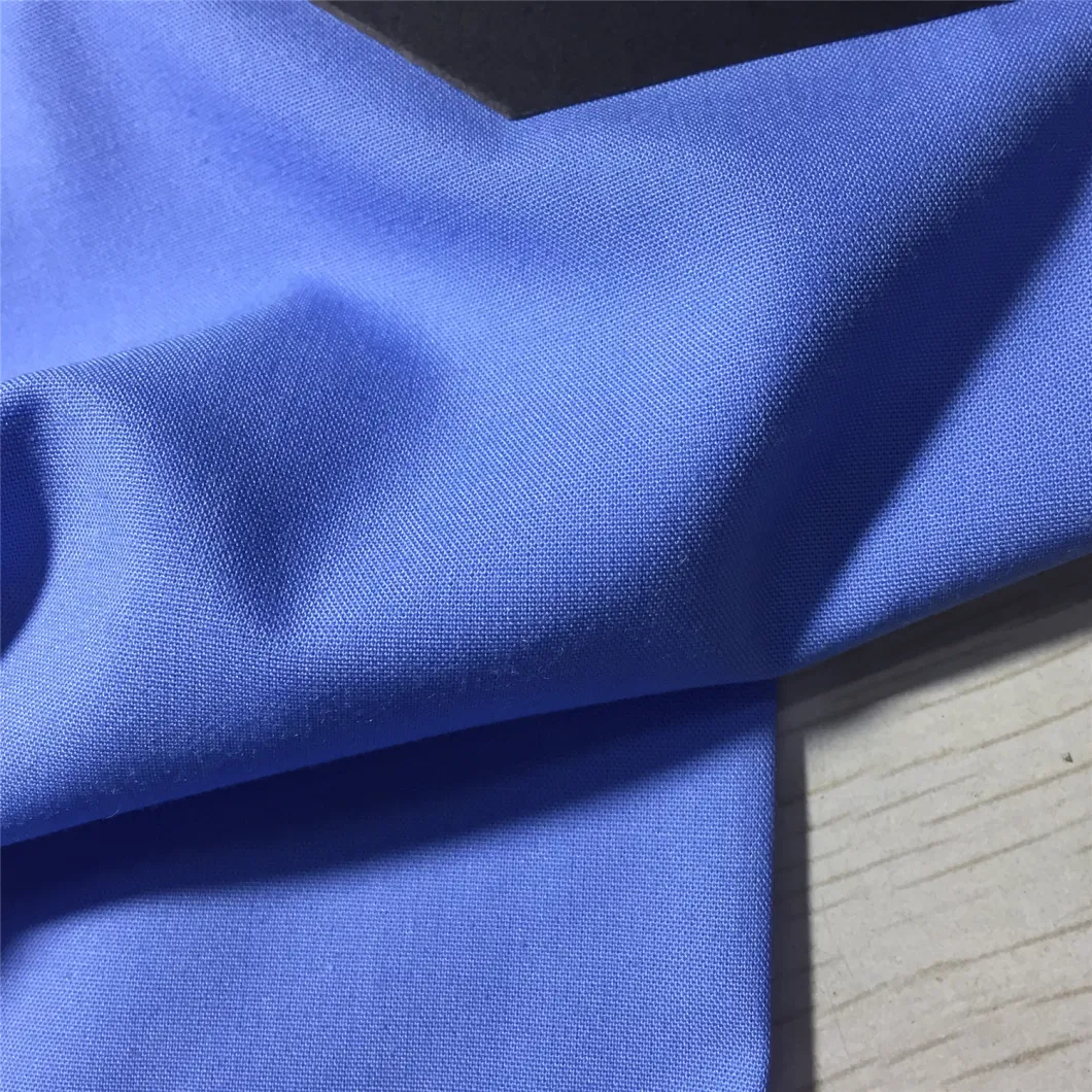 T/R65/35 25X25 76X64 150GSM Plain Style Continues Dyeing Fabric for Garment Suit School Uniform